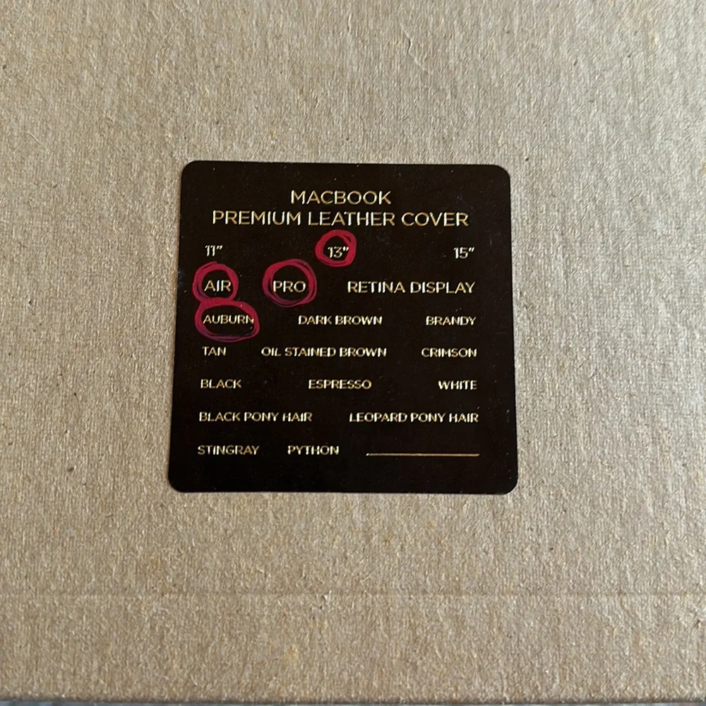 MacBook premium leather cover